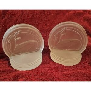 Art Deco 1936 Edwin Fuerst Gazelle Satin Glass Art Bookends Pair Owens Illinois